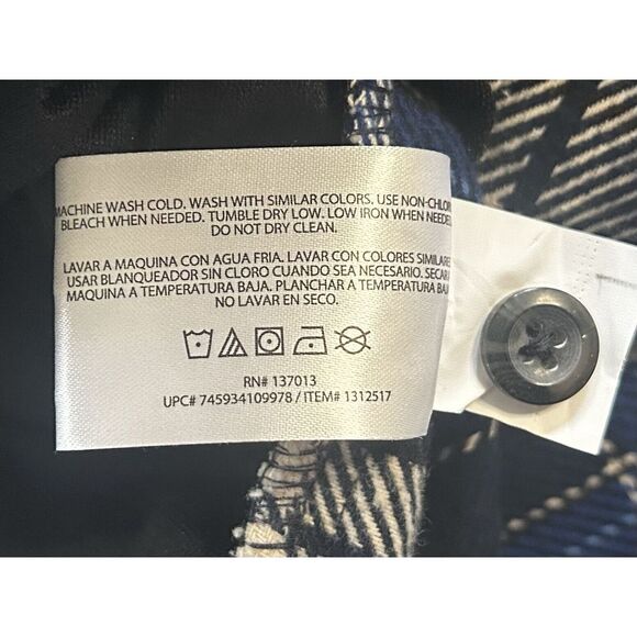 Orvis Heavy Flannel Shacket XL Blue Plaid Cottagecore Farm Heritage Pattern - Picture 8 of 9